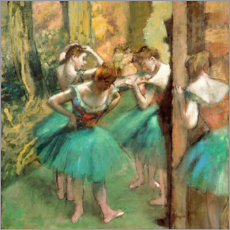 Poster Tänzerinnen in Rosa und Grün