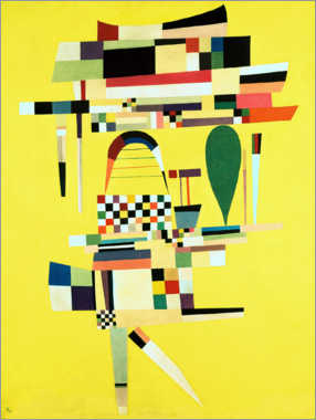Hartschaumbild  Die gelbe Leinwand - Wassily Kandinsky
