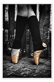 Poster  Goldene Ballettschuhe - Britta Oelschläger