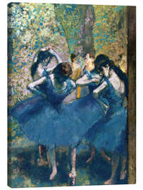 Leinwandbild  Die blauen Tänzerinnen - Edgar Degas