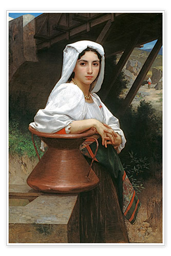 Poster Junge Italienerin am Brunnen, 1871