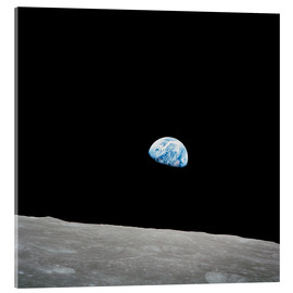 Acrylglasbild  Erde aus der Sicht des Mondes