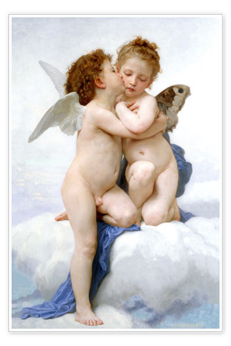 Alte Meister William-Adolphe Bouguereau Leinwandbild Der erste Kuss 
