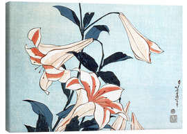 Leinwandbild  Trompetenlilien - Katsushika Hokusai