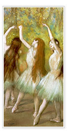 Poster Tänzerinnen in grün