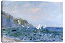 Leinwandbild  Felsen und Segelboote in Pourville - Claude Monet