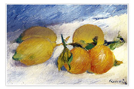 Poster Stillleben mit Zitronen und Orangen