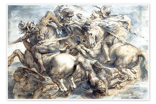 Poster Schlacht von Anghiari, Skizze