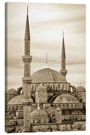 Leinwandbild  the blue mosque in sepia (Istanbul - Turkey) - gn fotografie