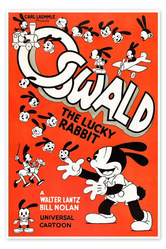 Poster Oswald der lustige Hase (englisch)