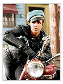 Poster Marlon Brando als Biker