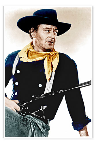 Poster John Wayne als Cowboy