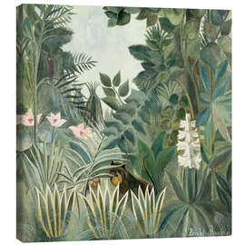 Leinwandbild  Äquatorialer Dschungel - Henri Rousseau
