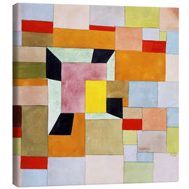 Leinwandbild  Aufgeteilte Farbvierecke - Paul Klee