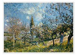 Poster Obstgarten im Frühling