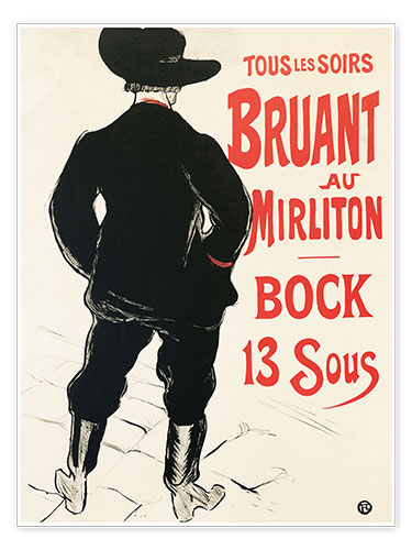 Poster Bruant au Mirliton