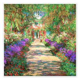 Poster  Weg in Monets Garten in Giverny - Claude Monet