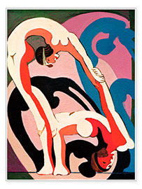 Poster  Akrobatenpaar ? Plastik - Ernst Ludwig Kirchner