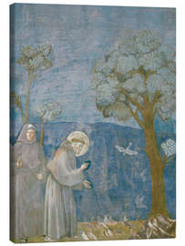 Leinwandbild  Franziskus predigt den Vögeln - Giotto di Bondone