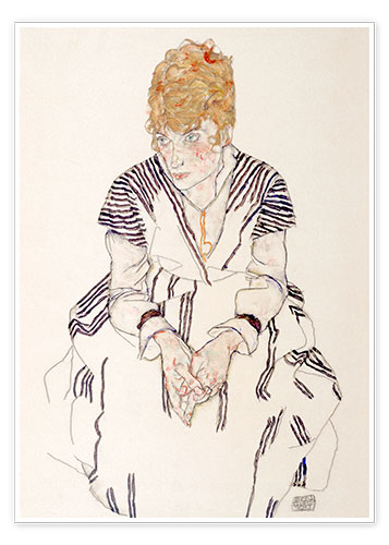 Poster Porträt der Schwägerin des Künstlers, Adele Harms