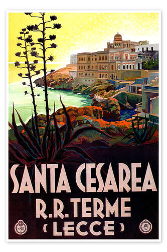 Poster Santa Cesarea Terme, Apulien, Italien