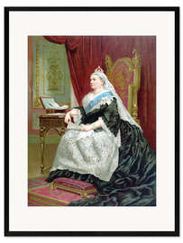 Gerahmter Kunstdruck  Porträt der Königin Victoria an ihrem Goldenen Jubiläum - English School