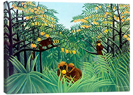 Leinwandbild  Affen im Urwald - Henri Rousseau