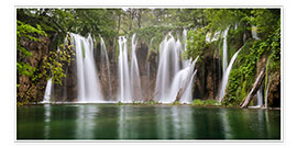 Poster  Paradiesischer Wasserfall in Plitvice - Andreas Wonisch