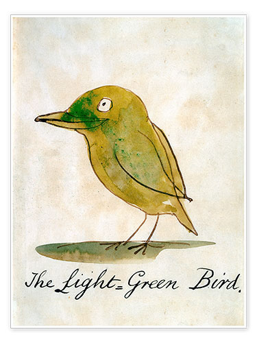Poster Der hellgrüne Vogel