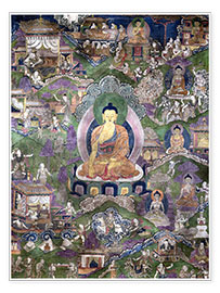 Poster  Thangka des Buddha - Tibetan School