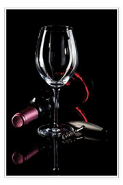 Poster  Wein, Glas und Korkenzieher III - Thomas Klee