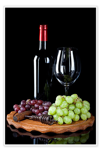 Poster Wein und Weintrauben II