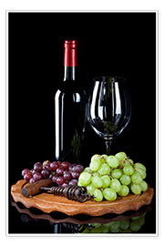 Poster Wein und Weintrauben II