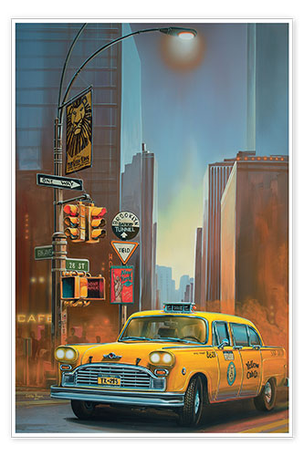 Poster Yellow Cab in New York