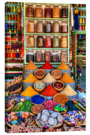 Leinwandbild  Gewürze auf einem Bazar in Marrakesch - HADYPHOTO