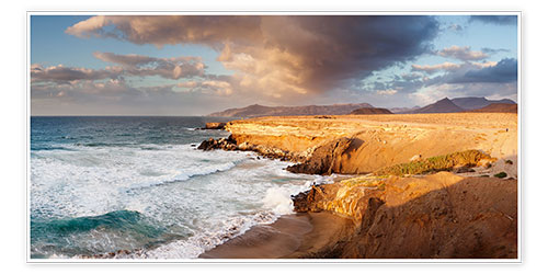 Poster Küste bei Sonnenuntergang, Fuerteventura