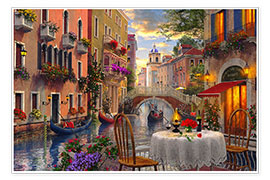 Poster Abendessen in Venedig