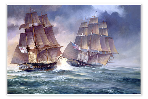 Poster HMS Endymion und USS President
