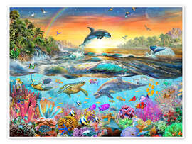 Poster Tropisches Meeresparadies