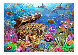 Poster  Schatz Unterwasser - Adrian Chesterman