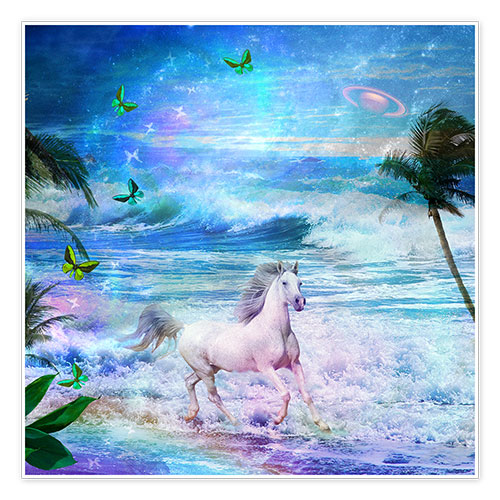 Poster Pferd am Strand