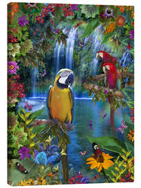 Leinwandbild  Tropisches Paradies der Papagaien - Alixandra Mullins
