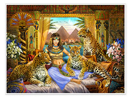 Poster Ägyptische Königin der Leoparden