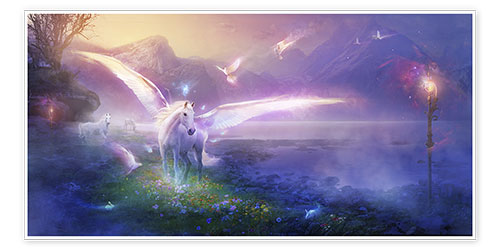 Poster Pegasus mit seinen Flügeln