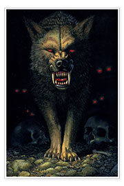 Poster Dämonenwolf