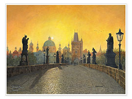 Poster  Karlsbrücke in Prag - Richard Harpum