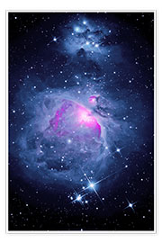 Poster Orion Nebel M 42 mit Running Man Nebel
