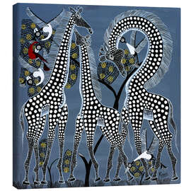 Leinwandbild  Schwarze Giraffen in Afrika - Rubuni