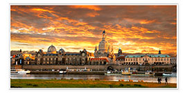 Poster Dresden Altstadt Elbe