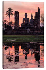 Leinwandbild  Wat Mahathat im Abendlicht - Matteo Colombo